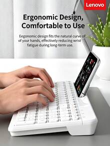 Lenovo KS03 Wireless Dual-Mode Keyboard With Card Slot, Ergonomic, Dustproof And Splash-Resistant, Quiet Keys, Long Battery Life, Suitable For Business, Office, And Home Use, Multiple Colors Available - View 3