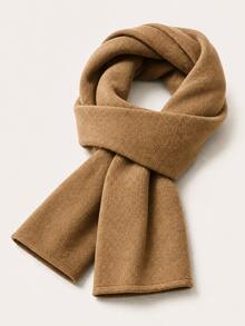 Men's Solid Color Soft Winter Scarf, Warm Long Crossover Wrap Neck Warmer For Casual Everyday Outdoor Wear, 7 Colors - Multicolor - View 7