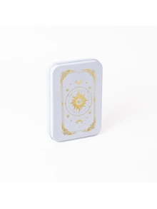 Multicolor Square Mini Tarot Deck Storage Box With Small Mesh Pouch. Multifunctional Jewelry Box. For Storing Tarot Cards, Playing Cards, Stud Earrings, And Rings. Travel, Camping, Work. Ideal Gifts For Christmas, Thanksgiving, Halloween, New Year - Multicolor - View 14