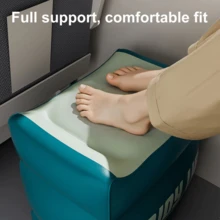 1pc Travel Inflatable Footrest, Adjustable 3-Layer Height, Sleep Flight Leg Support Pillow, Suitable For Airplane, Train, Office - Multicolor - View 4