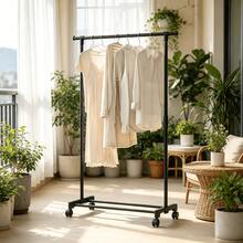 Thickened Painted Steel Pipe Floor Coat Rack, Rust-Resistant Strong Load-Bearing Not Easily Deformed, Three-Layer Partitioned Hanging, Side Multiple Hooks, Bottom Shelf Shoe Rack, Home Bedroom Vertical Coat Rack - Multi-tier Drying Rack - View 13