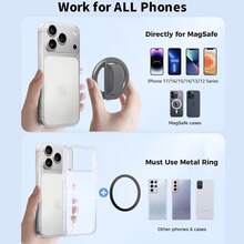 1Pc Rotatable Foldable Magnetic Phone Ring Kickstand, Multi‑Angle Adjustable Non‑Slip Hand Grip Desktop Phone Stand‑Black - Black - View 7