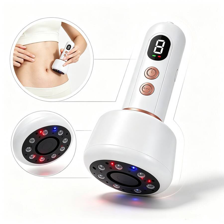 Back Gua Sha Cupping Massage Set (1 Piece) - Electric Vacuum Fascia Massager, 8 Adjustable Intensity Levels, Smart Back Cupping Experience; Suitable For Arms, Legs And Back; Perfect As Halloween Or Christmas Gift - View 1