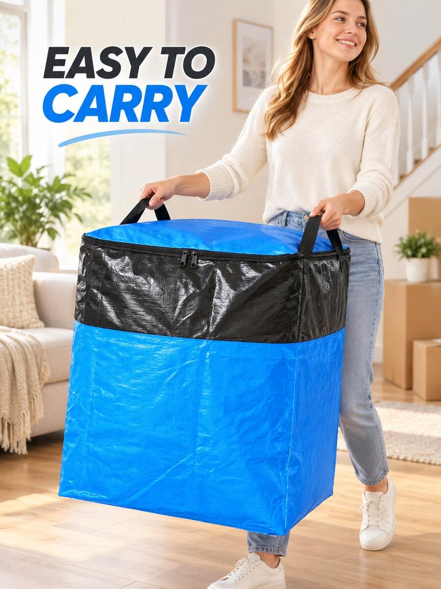 1 Extra Large Zipper Moving Bag. Perfect For Moving, Travel, And Storage. Large Capacity Rectangular Design Saves Space And Can Store Clothes, Bedding, And Household Items.Cruise Essentials Autumn Home Decor - Multicolor - View 1