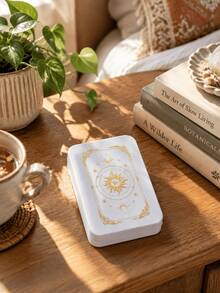 Multicolor Square Mini Tarot Deck Storage Box With Small Mesh Pouch. Multifunctional Jewelry Box. For Storing Tarot Cards, Playing Cards, Stud Earrings, And Rings. Travel, Camping, Work. Ideal Gifts For Christmas, Thanksgiving, Halloween, New Year - Multicolor - View 4
