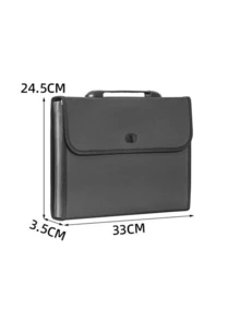 1pc 26/13-Slot Handheld Accordion File Bag, Large Capacity Multi-Layer Document Organizer, Solid Color Minimalist Design, Portable Handheld File Storage Bag, Suitable For Daily Office And Business Travel Use - Multicolor - View 4