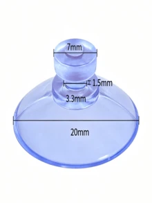 30/40/50/100Pcs Small Suction Cups, No Hook Holes, Transparent 0.78Inch, Window Suction Cups, Reusable, Mini Suction Cups, Easy To Disassemble, Suitable For Car Windows And Glass Tabletops, Smooth Surface, Decoration, Auxiliary Hooks - View 2
