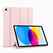 Suitable For Idea Tab 11 Tablet Protective Case, Tab M11 Case,Triple Fold Tablet Protective Cover,Intelligent Sleep Wake-Up,All Inclusive Anti Fall And Shockproof,Fashionable PU Leather, A16 Case,Suitable For IPad 11 Generation Tablet Protective Case, Case,Compatible With IPad 10 Generation, Air11 Protective Case, Pad 2 , Pad SE 11 Inch Tablet Protective Case - Pink - View 2