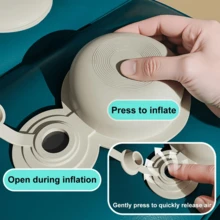 1pc Travel Inflatable Footrest, Adjustable 3-Layer Height, Sleep Flight Leg Support Pillow, Suitable For Airplane, Train, Office - Multicolor - View 5