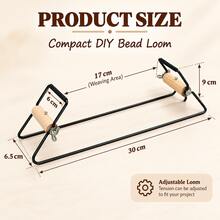 1pc Stainless Steel Metal Beading Machine, Black Portable Beading Bracelet DIY - Multicolor - View 3