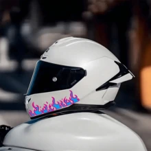 Flame Motorcycle Stickers, Waterproof Vinyl Decals, Suitable For Bicycles, Cars, Helmets, Fuel Tanks - Multicolor - View 5