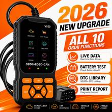 Pemindai Diagnostik OBD2 V520 Baru 2026, Pembaca Kode Mobil 8 Bahasa, Deteksi Kode Kesalahan Mesin yang Ditingkatkan, Hapus Kode Kesalahan - Jeruk - View 8