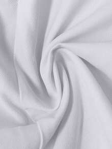 Plus Size Women's Long Sleeve Open Front Lapel 3 Pockets White Coat Regular Fit - White - View 12