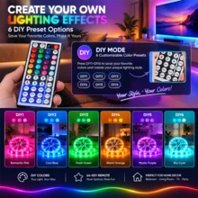 RGB LED Light Strip, 44-Key Remote Control, USB Powered Color Changing Light Bar, TV Backlight, Bedroom And Living Room Ambient Lighting, Halloween Party Decoration - 44-key RGB LED Strip - View 5