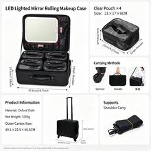 2pcs Professional Waterproof Makeup Bags - Portable, Handheld, Lightweight, Durable And Stylish; Perfect For Travel And Home Use/Random Style./Christmas-Halloween - Multicolor - View 11