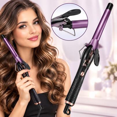 MORE BEAUTY Rizador de Cabello 2 en 1 con Pinza, Tenaza para Ondular el Pelo y Crear Diferentes Estilos, Cepillo Térmico de Diseño Moderno, Fácil de Usar y Transportar, Ideal para Cabello Largo y Corto, Herramienta de Belleza para Looks Elegantes, Fiestas, Citas y Uso Diario en Casa