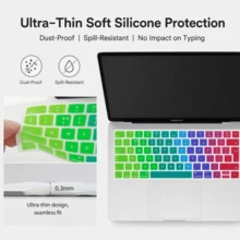 1pc Gradient Silicone Keyboard Cover Compatible With Apple Magic Wireless Bluetooth Keyboard MLA22LL/A A1644 2015 Released,EU English Layout,Ultra Thin,Dustproof,Gradient Pink/Grey/Blue/Purple/Rainbow - View 5