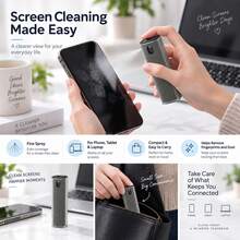 1pc Portable Spray Wipe Alat Pembersih Layar Tampilan Mobil Terintegrasi - MultiWarna - View 19