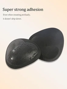 2pcs Heart-Shaped Bra Pads, Invisible Adhesive Pads To Enhance Breast Contour, Self-Adhesive Pads Suitable For Bra Cups, Camisoles, Wedding Dresses And Swimwear - Multi-color - View 6