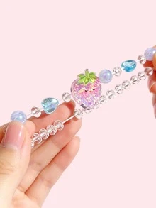 20Pcs Blue Heart Beaded Bracelets Gift Box For Girls, Kids Party Jewelry Birthday Gift - Multicolor - View 11