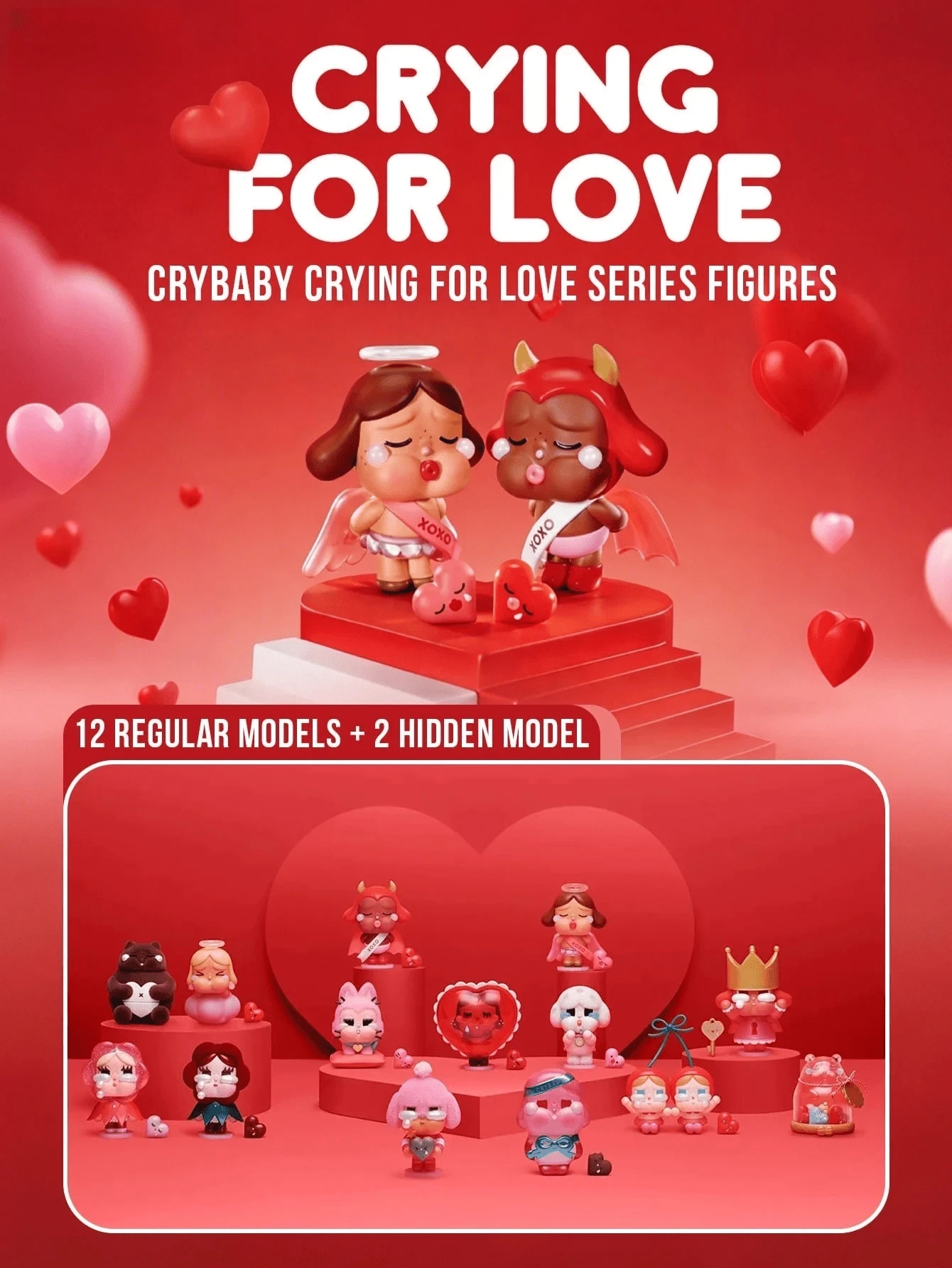 CRYBABY Blind Box Collectible, CRYBABY Fan Figure Series, Cute Doll Exquisite Ornament, Display Box Collectible, Toy Blind Box, Theme Party Scene Exquisite Ornament Gift, Suitable For Gifting - Multicolor - View 1