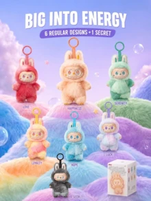 THE MONSTERS Front-End High Energy Series Vinyl Pendant Blind Box "Monster Power" Daily Backpack Charm Toy Blind Box, Labubu Blind Box Collection, Cute Labubu Pendant Series, Holiday Party Gift, Birthday, Christmas Gift - Multicolor - View 1