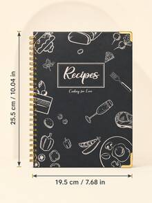 1pc Recipe Keeper Notebook, Spiral Cookbook For Favorite Recipes, Ingredients, Cooking Steps & Meal Notes, Kitchen Organizer, Office Decor And Accessories, Halloween Notebook, Nurse Essentials, Bible Study Materials - B5 Recipe Notebook - View 4