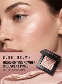Bobbi Brown Mini Highlighting Powder Pink Glow 3 G – Highlighter, Illuminating, For Women, Pink Glow, Light-Reflecting Pearls, Suitable For Daily Makeup - Pink Glow - View 4
