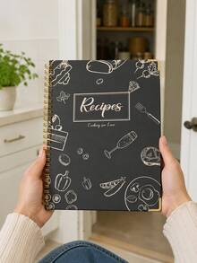 1pc Recipe Keeper Notebook, Spiral Cookbook For Favorite Recipes, Ingredients, Cooking Steps & Meal Notes, Kitchen Organizer, Office Decor And Accessories, Halloween Notebook, Nurse Essentials, Bible Study Materials - B5 Recipe Notebook - View 3
