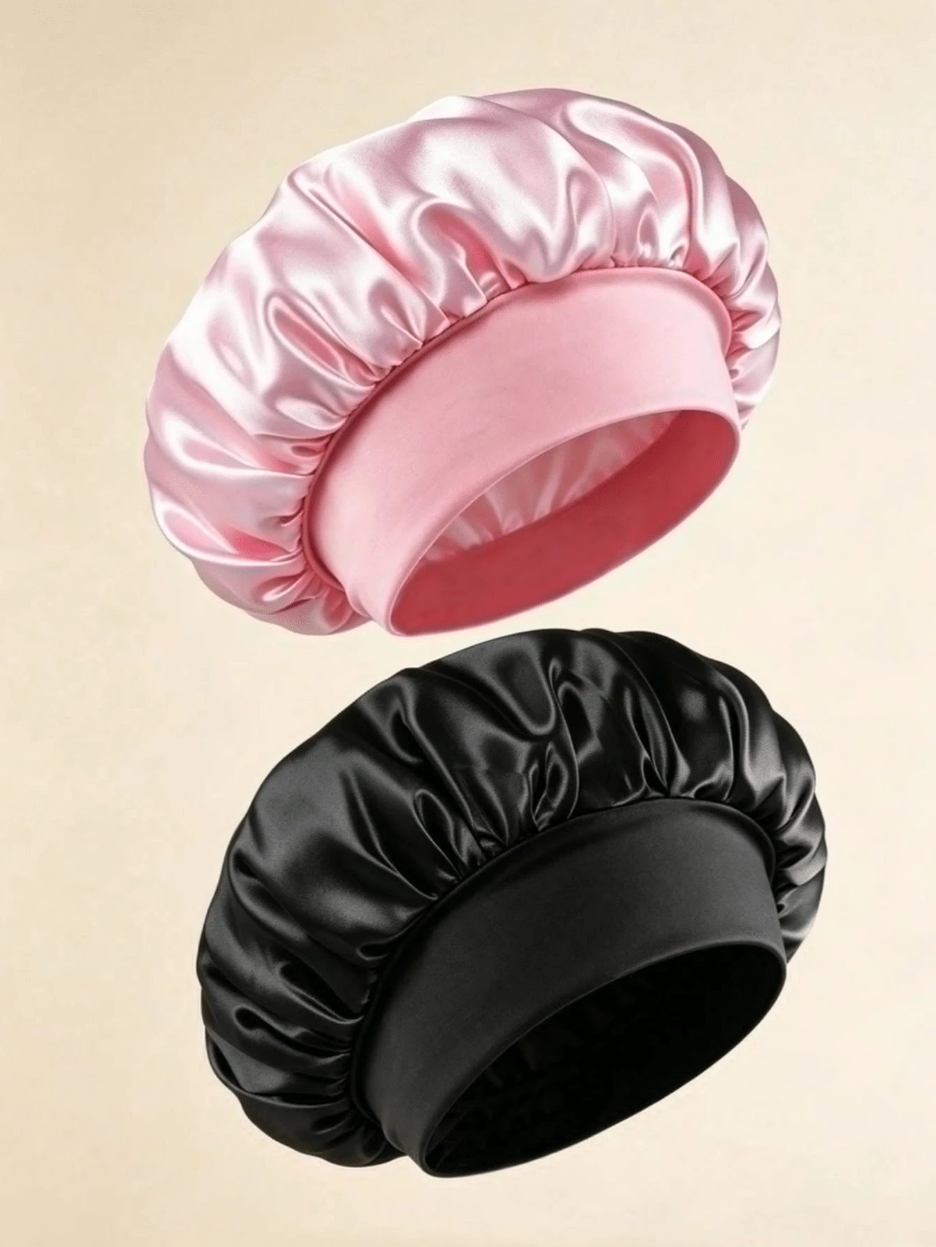 Luxury Satin Silk Hair Bonnet, Smooth Lightweight Breathable Sleeping Cap, Suitable For Curly Hair, Braids, Dreadlocks And Long Hair Protection - Multicolor - View 1