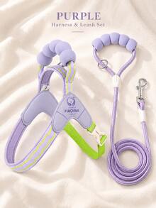 1pc Adjustable Pet Saddle-Style Harness, Soft Sponge Handle Design, Reflective Wavy Stripe Dog Chest Strap, Lightweight Comfortable Small Dog Puppy Walking Harness, Outdoor Pet Supplies, Cat Dog Accessories Dog Leash Harness, Small Dog Harness, Puppy Travel Essential, Car Pet Supplies, Cat Dog Goodies, Dog Leash, Cute Pet Outdoor Walking Gear - Multicolor - View 24