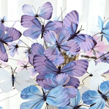 Artificial Butterfly Branches, Fake Butterfly Flower Stems, Bendable Stem Vases For Flower Arrangement, Home Dining Table Center, Wedding, Window Decoration - Multicolor - View 6