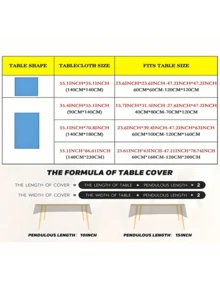 1pc Waterproof Rectangular Christmas Themed Printed Tablecloth, Stain-Resistant Wrinkle-Resistant Decorative Fabric, Suitable For Indoor/Outdoor Dining, Party, Buffet, Wedding, Woven Polyester Tablecloth - Multicolor - View 10