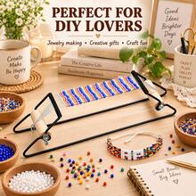 1pc Stainless Steel Metal Beading Machine, Black Portable Beading Bracelet DIY - Multicolor - View 6