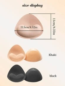 2pcs Heart-Shaped Bra Pads, Invisible Adhesive Pads To Enhance Breast Contour, Self-Adhesive Pads Suitable For Bra Cups, Camisoles, Wedding Dresses And Swimwear - Multi-color - View 7