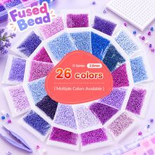 2.6mm Sundymot Fuse Beads, 1000PCS+ Purple Series Independent Packaging, Easy To Store, Not Easy To Spill, DIY Pendant Keychain, Jewelry Making Craft Raw Materials, Graduation Season Back To School, Christmas, Party Birthday Gift, Multi-Color 2.6mm Fuse Beads Bulk Refill Kit - 2.6mm Puzzle Beads - View 2