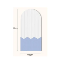 1pc Color Block Decorative Board No-Drill Wall Sticker Arch-Shaped Message Board Multi-Color Display Board - Color-blocking - View 8