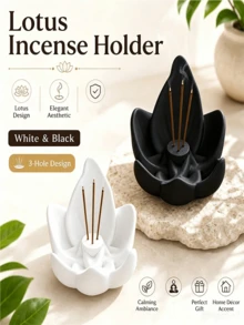 Creative Lotus Shaped Aromatherapy Burner, Home Fragrance Decor, Helps Regulate Mood, Purify Air, Assist Sleep, Meditation And Relaxation. Essential Fragrance Tool For Yoga And Meditation Enthusiasts - Creative Lotus-shaped Aroma Burner - View 1