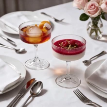 1/8/12pcs Set Vertical Ribbed High Stem Dessert Cups, Wide Mouth Dessert Cups, Transparent Vertical Ribbed Cocktail Glasses, Suitable For Ice Cream, Pudding, Mousse, Fruit Salad, Wedding Party And Home Afternoon Tea - Transparent - View 2