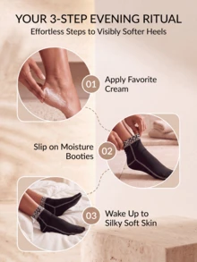 Foot Moisturizing Socks, Minimalist Soft Elastic Fabric Closed Toe Design, Elastic Cuff, Locks In Moisture And Helps Foot Cream Absorption, Nourishing Spa Foot Care Socks, Suitable For Dry Feet, Cracked Heels, Home Foot Care, Overnight Care, Winter Use, Christmas Gift - Multiple Styles - View 2
