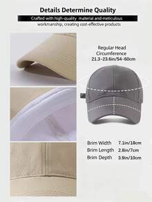 1pc Men's Gothic Letter Embroidered Baseball Cap, Adjustable Sun Protection Casual Hat, Suitable For Spring/Autumn Travel, Beach, Party - Black - View 2