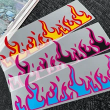 Flame Motorcycle Stickers, Waterproof Vinyl Decals, Suitable For Bicycles, Cars, Helmets, Fuel Tanks - Multicolor - View 1