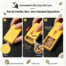 Parrot Feeding Box, Portable Bird Food Container For Hand-Tamed Bird Training, Outdoor Interactive Bird Feeding Supplies - Multi-color - View 3
