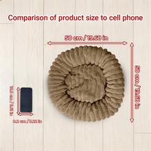Luxury Faux Rabbit Fur Round Donut Pet Bed, Dog Bed, Cat Bed, Soft Fluffy Comforting Pet Bed, Thickened Rim Warm Pet Sleeping Bed, Suitable For Small And Medium Pets - Multicolor - View 3
