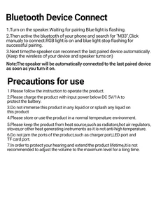 Tagry M33 Portable Bluetooth Speaker RGB Lights TWS Function Waterproof Mini Speaker For Party Outdoor Camping Bathroom Travel - View 5