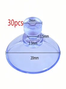 30/40/50/100Pcs Small Suction Cups, No Hook Holes, Transparent 0.78Inch, Window Suction Cups, Reusable, Mini Suction Cups, Easy To Disassemble, Suitable For Car Windows And Glass Tabletops, Smooth Surface, Decoration, Auxiliary Hooks - View 12