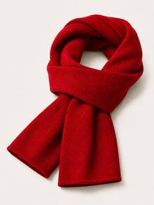 Men's Solid Color Soft Winter Scarf, Warm Long Crossover Wrap Neck Warmer For Casual Everyday Outdoor Wear, 7 Colors - Multicolor - View 9