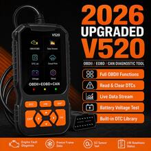 Pemindai Diagnostik OBD2 V520 Baru 2026, Pembaca Kode Mobil 8 Bahasa, Deteksi Kode Kesalahan Mesin yang Ditingkatkan, Hapus Kode Kesalahan - Jeruk - View 1