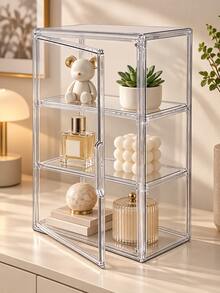Tủ trưng bày acrylic trong suốt 3 lớp với cửa nam châm, hộp trưng bày Giáng Sinh, hộp đựng trang sức, đồ dùng thiết yếu cho gia đình, trang trí phòng ngủ, kệ lưu trữ nhiều lớp cho đồ sưu tầm, văn phòng, quà tặng cho phụ nữ, hộp lưu trữ, trang trí phòng, quà Giáng Sinh - Nhiều màu - Xem 8