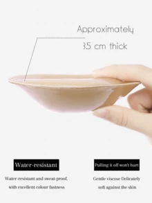1 Set Women's Free Gift 30pcs Breast Pads | Double-Sided Adhesive Breast Pads, Invisible Sticky Breast Pads, Suitable For Large Breasts, Can Be Attached To Bikini Swimwear Bra, Can Be Used In Winter - Thick style - View 5